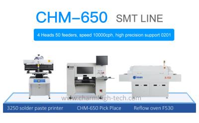 China Impressora de pasta de solda 3250, máquina Pick Place CHM-650, forno de refluxo F530 linha de produção SMT à venda