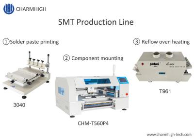 China Desktop SMT Chip Mounter , Stencil Printing, T961 Reflow Oven PCB Assembly Line for sale