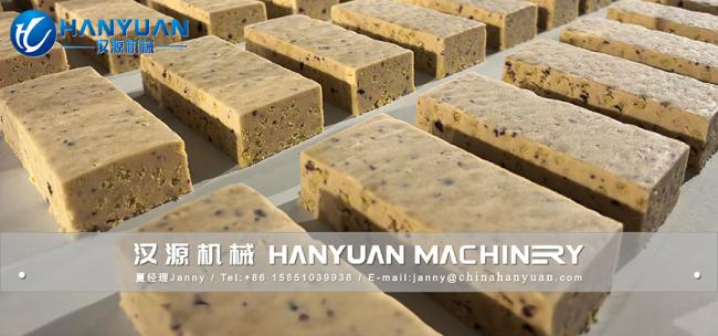 Sample energy bars produced by the automated production line