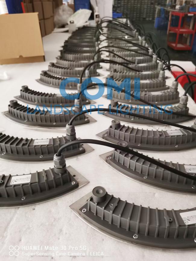 back view of curved shape IP67 LED inground lights back view of curved shape IP67 LED inground lights