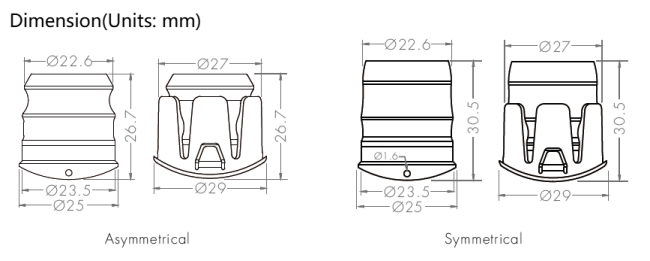 M25 LED handrail light dimension
