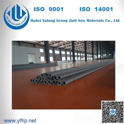 China Extrusion FRP Round Tubes Plastic Tubing For Handrail or Fencing System for sale