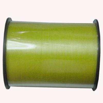 China Yellow Color PP Solid Embossed  Ribbon Gift Wrapping Ribbons And Bows for sale