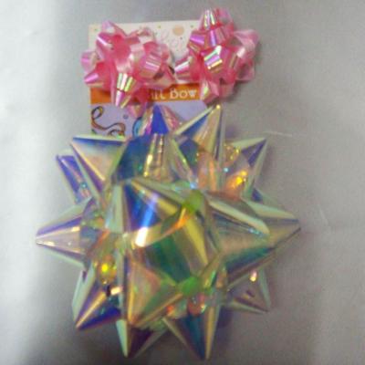 China Rainbow Pattern Ribbons And Bows 4 Inch Diameter Big Size Star Bow for sale