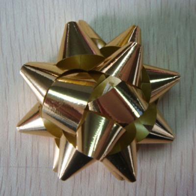 China 90U - 200U Thickness Gold gift bows , 3mm - 150mm width Christmas wrapping bows for sale