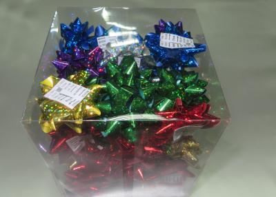 China Metallic and Holographic 15 Loop Gift Bow with print logo , hot foil , embroidered for sale