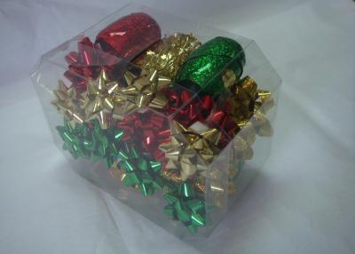China Metallic , PET and polyester shining Gift Wrap Ribbon set with christmas tinsel for sale