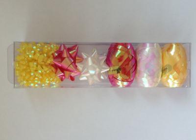 China Gold , silver , red Gift Wrap Ribbon Set , PET and Iridescent egg and fancy star bow for sale