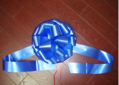 China Windshield Pom Pom Bow ribbon for wedding car , large gift loop bows for ceremony for sale