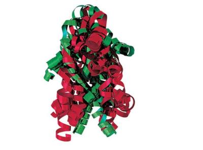 China Red , Green , White Combinations christmas Curling Ribbon Bow , PP Metallic for sale