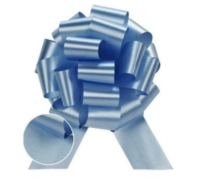 China Blue PP Gift Pull Bow in Solid material for gift decoration and celebration for sale