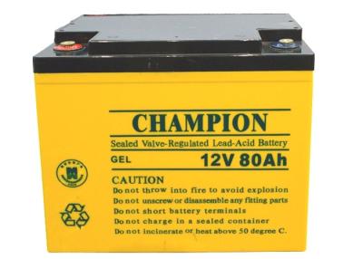 China Champion Solar GEL Battery 12V80AH NP80-12-G Sealed Lead Acid Solar GEL Battery, Deep Cycle Solar GEL Battery