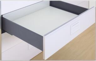 China Self and soft-closing Drawer Full extension Twin wall series cold rolled steel for sale