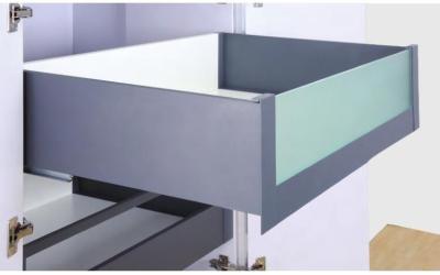 China High Inner Tandembox Drawer Systems Soft Closing With Glass Front Panel for sale