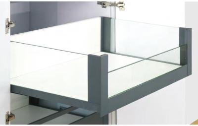 China Glass side & front panel High inner Drawer Tandem box cold rolled steel 270-550mm for sale