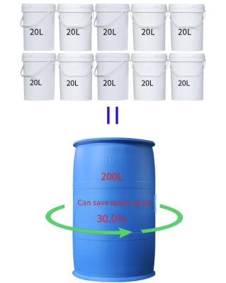 China Durable 200L HDPE Plastic Container Barrel With Two Small Holes for sale