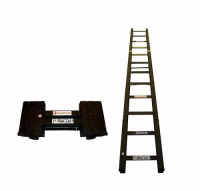 China 6 Foot - 14 Foot Tactical Folding Ladder / Aluminum Alloy Foldable Military Ladder for sale
