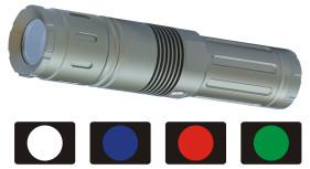 China Four Wave Band Forensic Light Source High Power CREE 10W LED Forensic Flashlight for sale