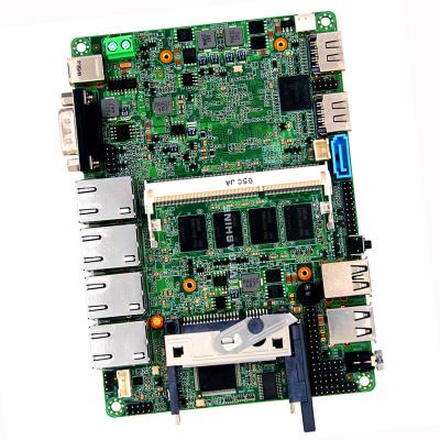 China 4 Lan 3.5 Inch Firewall Motherboard Quad Core E3845 Onboard 4GB RAM Support Cfast for sale