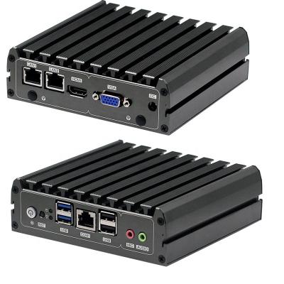 China 2 Gigabit LAN PC com firewall, Fanless Mini PC Quad Cores N4200 CPU com RS232 à venda