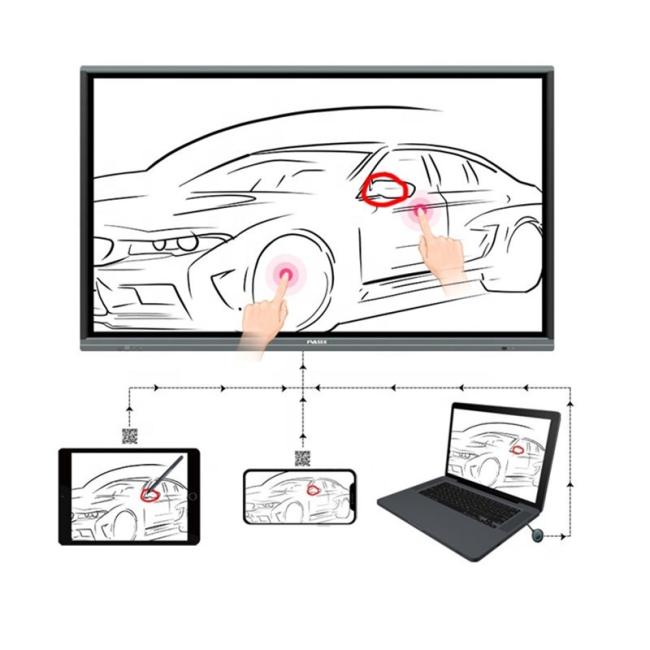 FVASEE IWB 75 Inch 4K Smart White Board Interactive Touch Flat Panel School Meeting Training IFP Machine