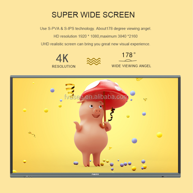 32 43 55 60 65 75 86 98 100 Inch Shopping Mall School Hospital Company Interactive Touch Screen Monitor