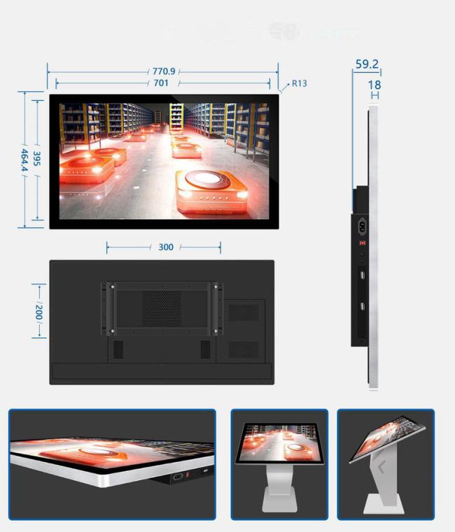 LCD touch screen multi-media advertising display digital signage 32/43/49/55/65/75/85 inches monitor