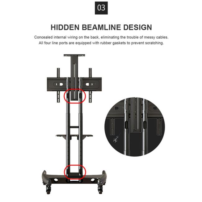 32 42 50 55 60 65 Inch Interactive Display Flat Panel Smart Board TV Mobile Floor Stand