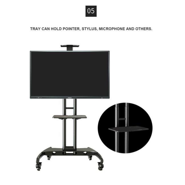 32 42 50 55 60 65 Inch Interactive Display Flat Panel Smart Board TV Mobile Floor Stand