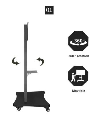 China Interactive Display Accessories Mobile Display Stand For 65 70 75 86 Inch Smart Panel en venta