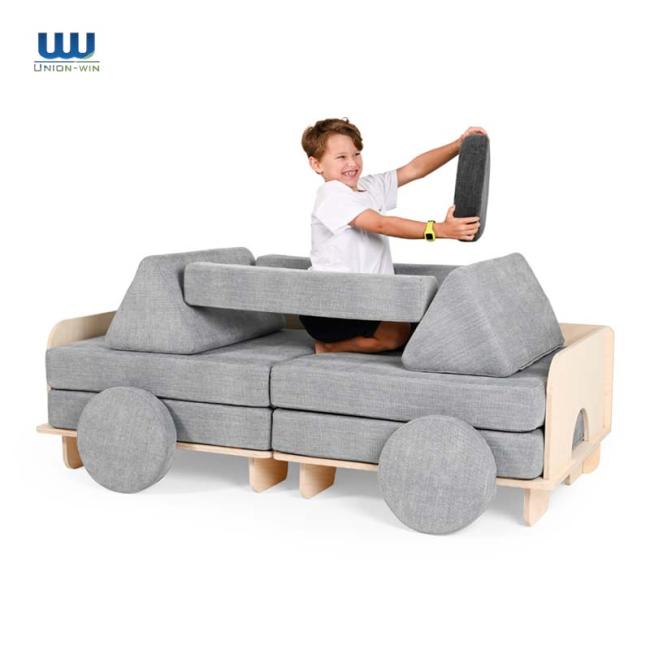Modular Play Sofa with Wooden Frame