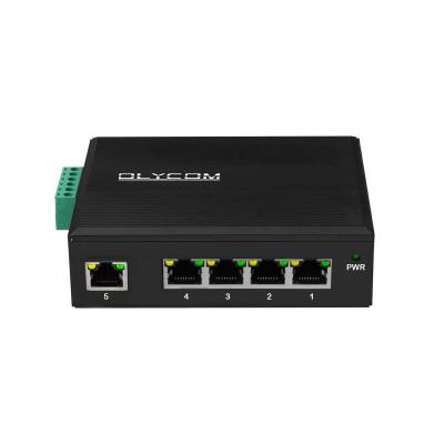 China Industrial Gigabit Network Switch Unmanaged 5 Port Ethernet Switch with Din Rail Mounting for sale