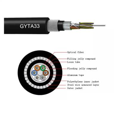 China Rodent protection GYTA33 Optical Fiber Cable 36 48 60 core  lake crossing  for undertwate for sale