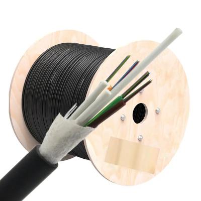 China Aerial GYFTY Optical Fiber Cable 2-144core  Non-Armoured 652D PE jacket  for self supporing for sale