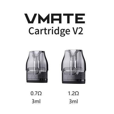 China 2pcs Empty Pod Cartridges Replacement 0.7 / 1.2Ω Voopoo Vmate V2 for sale