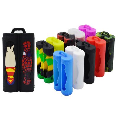 China Two Battery Cover Protective E Liquid Vape Pod Case Colorful Silicone 18650 Battery for sale