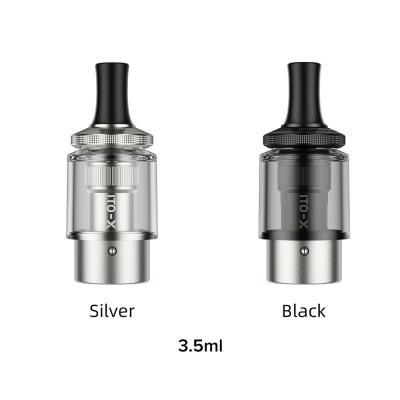 China 3.5ml Black Silver Mesh Coil Empty Vape Cartridge VOOPOO ITO-X Cartridge for sale