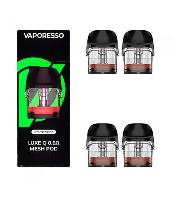 China Vaporesso Luxe QS Empty Pod Cartridges 2ml 0.6ohm 1.0ohm 4pcs For Luxe QS Kit / Luxe Q Kit for sale