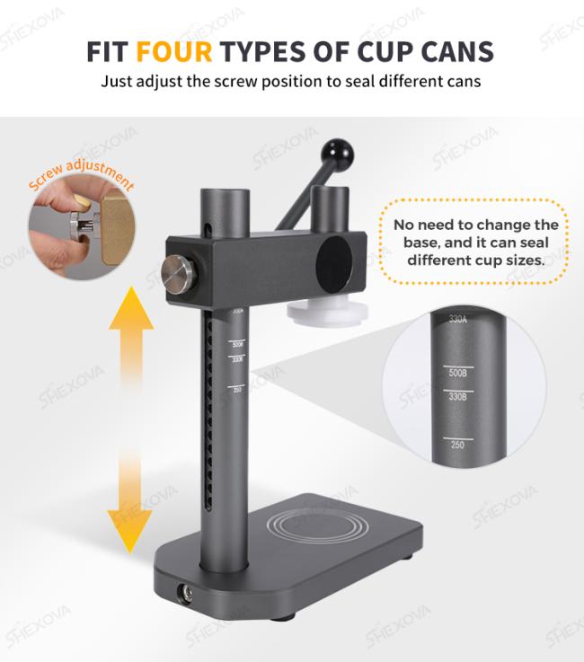 Can sealing machine in operation sealing beverage can