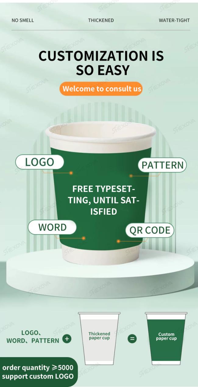 Various sizes of eco-friendly paper cups