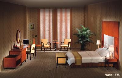 中国 Gelaimeiのチェリー色のホテルの寝室の家具は純木の化粧台と置く 販売のため