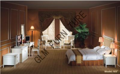 Chine Les meubles en bois solides adaptés aux besoins du client de chambre à coucher placent la finition blanche de laque à vendre