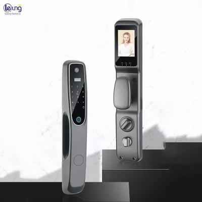 China Fingerprint Wifi Door Lock With Camera Aluminum Alloy Video Door Lock for sale