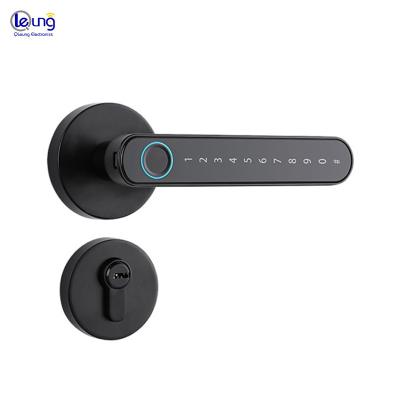 China Aluminum Door Keyless Smart Digital Door Lock with Tuya App Passcode and TTlock Control for sale