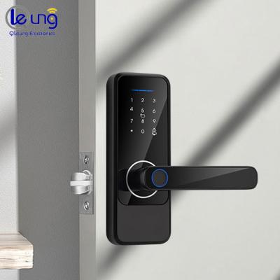 China Cerradura de puerta digital de aleación de aluminio Tuya Ttlock Claves Wifi Cerraduras Inteligentes en venta