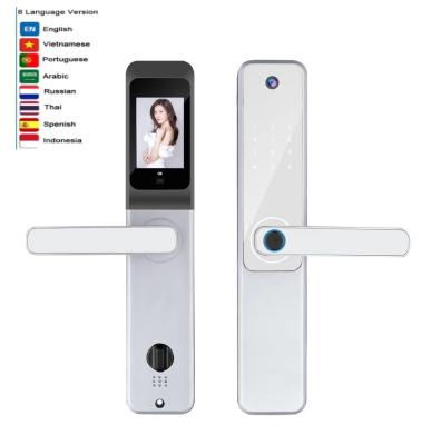 China S802Pro Fingerprint Code Door Lock 8 Language Video Doorbell Smart Lock for sale