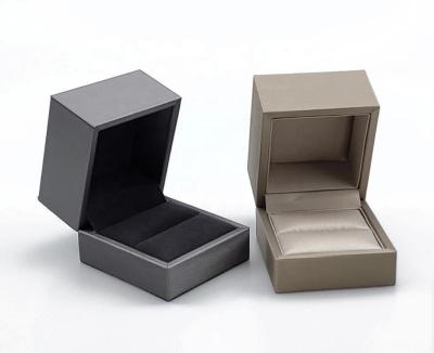 China Customized Luxury PU leather Ring Box for sale
