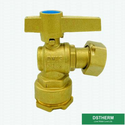 China Customized Brass Color Ball Valve Single Union With Check PN25 for sale