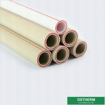 China FIBER COMPOSITE Fusion Ppr Pipes White Color PN25 Work Pressure Furring Resistance for sale