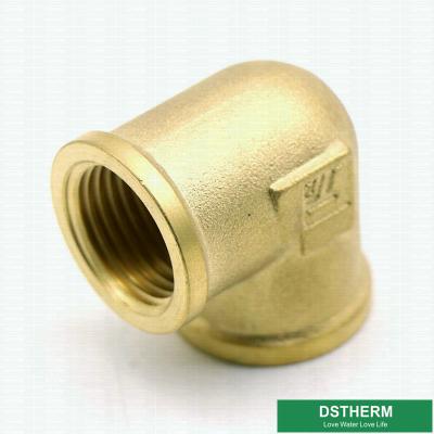 China Brass Color Customized Double Female Threaded Brass Elbow With Best Prices Pipe Fittings for sale